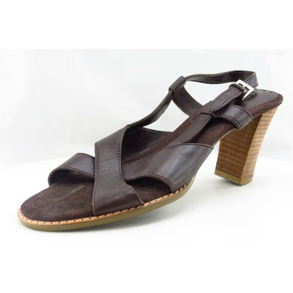 Bandolino‎ Sz 8 M Brown Slingback Leather Women Sandals